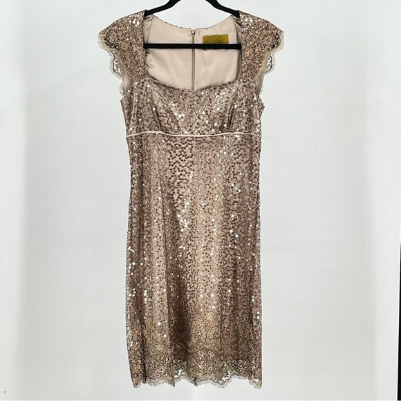 Nicole Miller | Dresses | Nicole Miller Gold Sequin Mini Dress | Poshmark